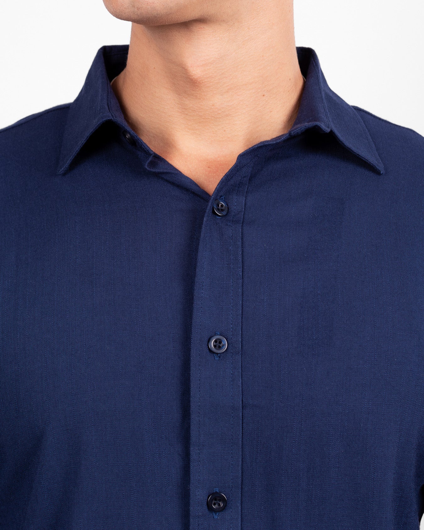 CAMISA LINO M/L AZUL
