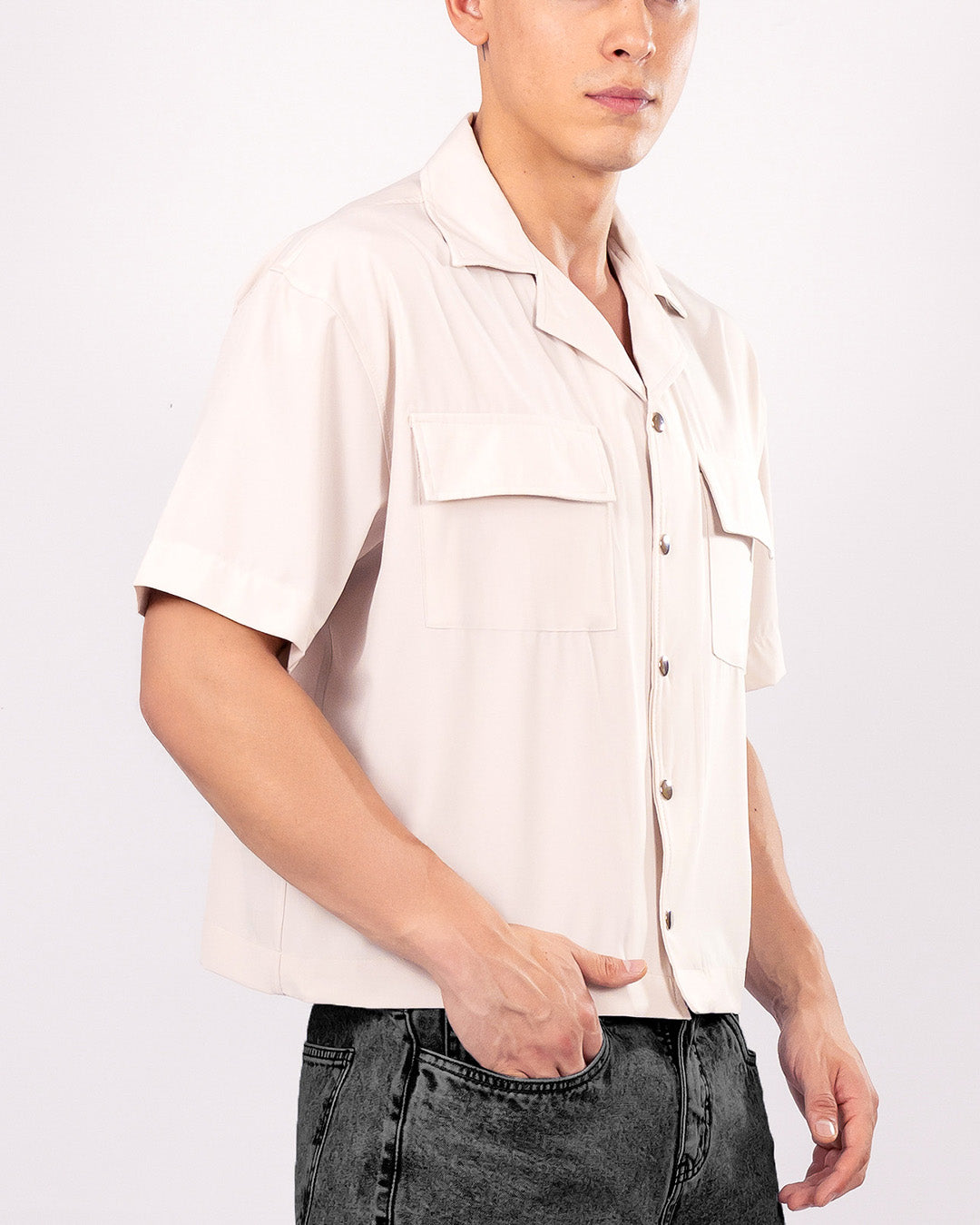 CAMISA BOXY FIT BEIGE