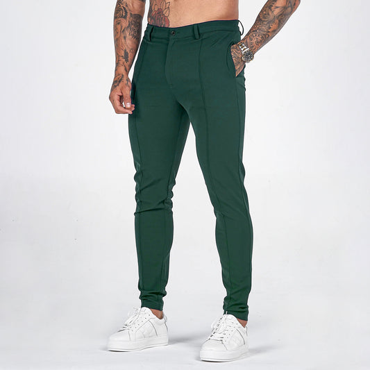 SKINNY FIT TROUSER VERDE BOTELLA
