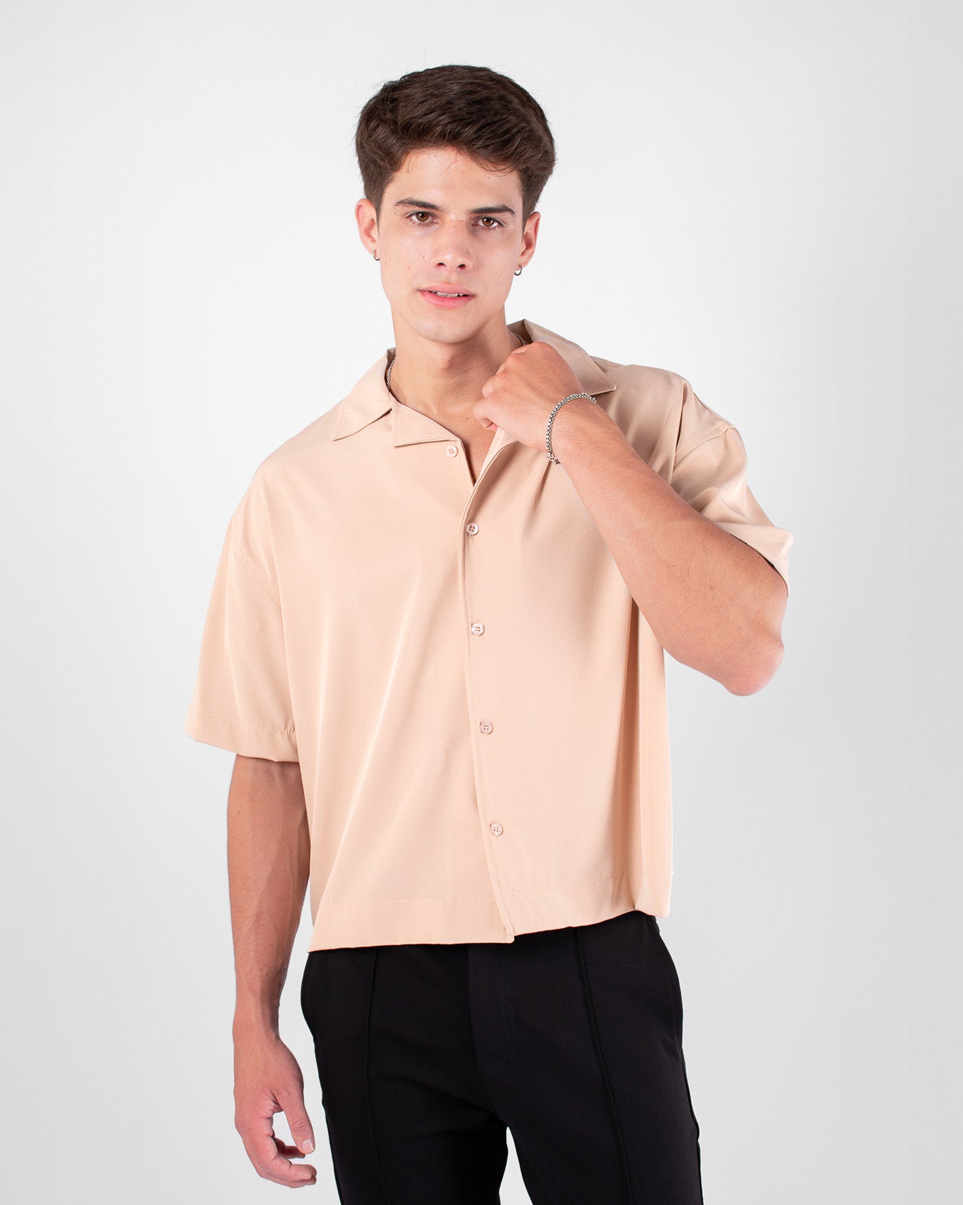 CAMISA BOXY FIT NUDE