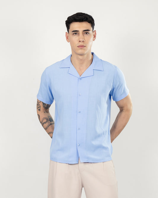 CAMISA M/C CELESTE